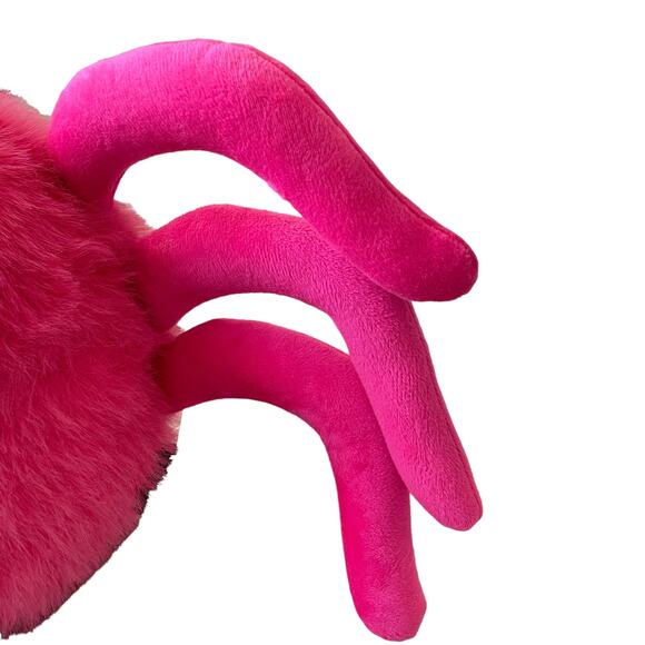 Cynthia Rowley PINK SPIDER Pillow Faux Fur Halloween Decor NEW - Picture 6 of 10